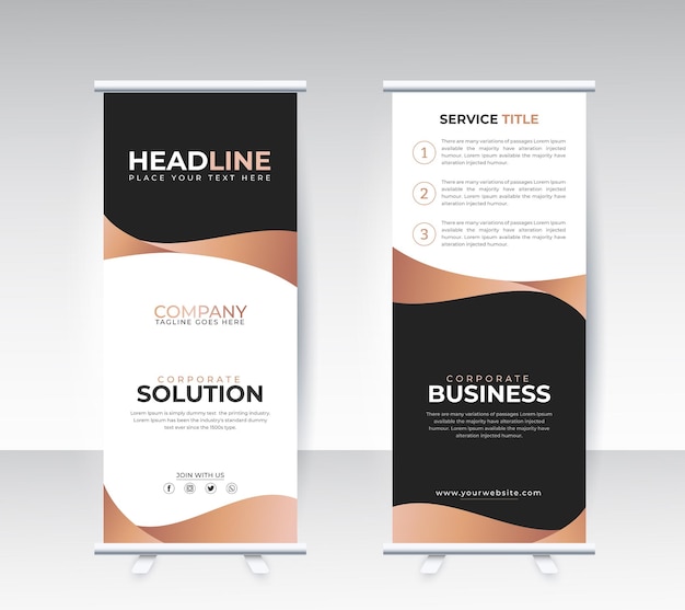 Corporate Roll Up Display Standee Roll Up Szablon Banera