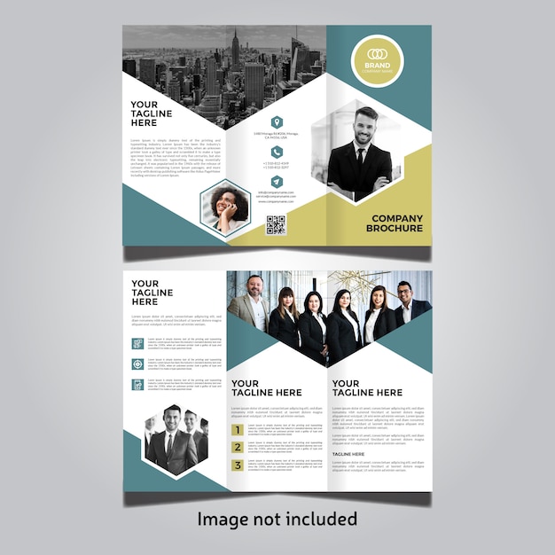 Plik wektorowy corporate trifold brochure