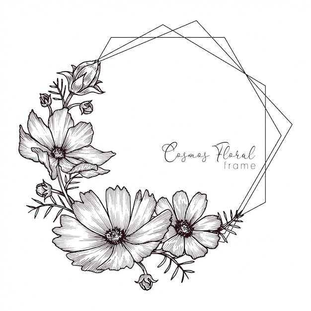 Cosmos Floral Frame