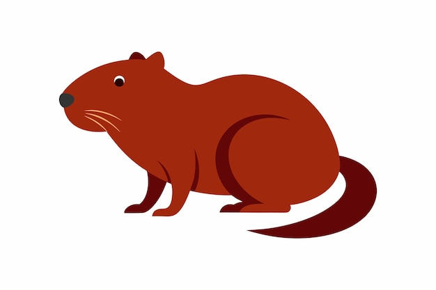 Coypu bobr idzie ilustracja wektorowa ikony
