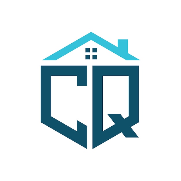 Plik wektorowy cq house logo design template letter cq logo dla budowy nieruchomości lub dowolnego biznesu związanego z domem