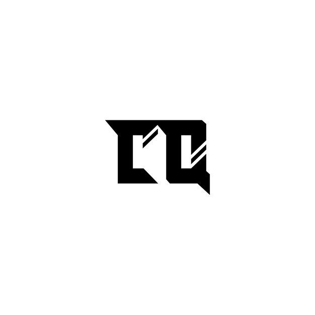 Plik wektorowy cq monogram logo projekt list tekst nazwa symbol monochromatyczny logotyp alfabet znak proste logo