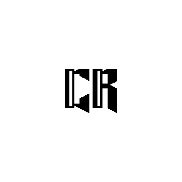 Cr Monogram Logo Projekt Litera Tekst Nazwa Symbol Monochromatyczny Logotyp Znak Alfabetu Proste Logo