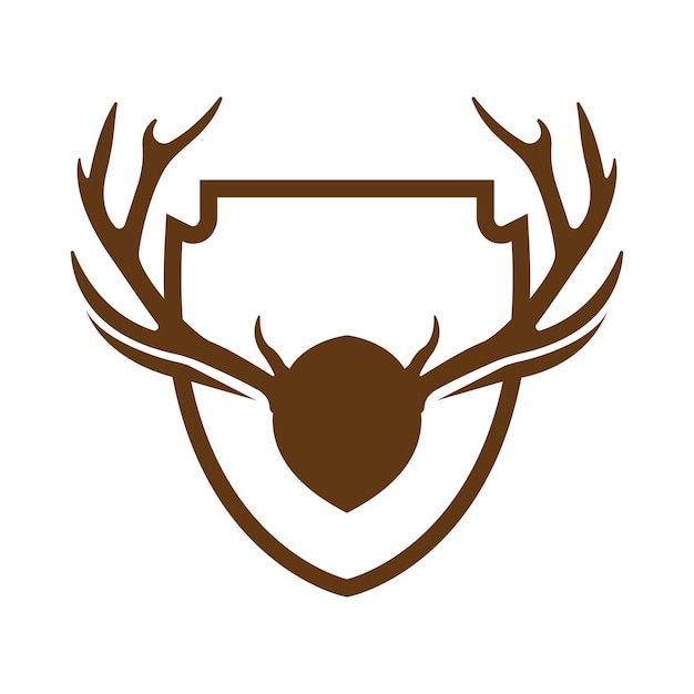 Plik wektorowy creative jeleń złota tarcza logo design symbol ilustracja wektorowa
