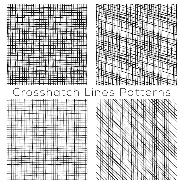 Crosshatch Scribble lub paski Linie Wektorowy Wzorzec