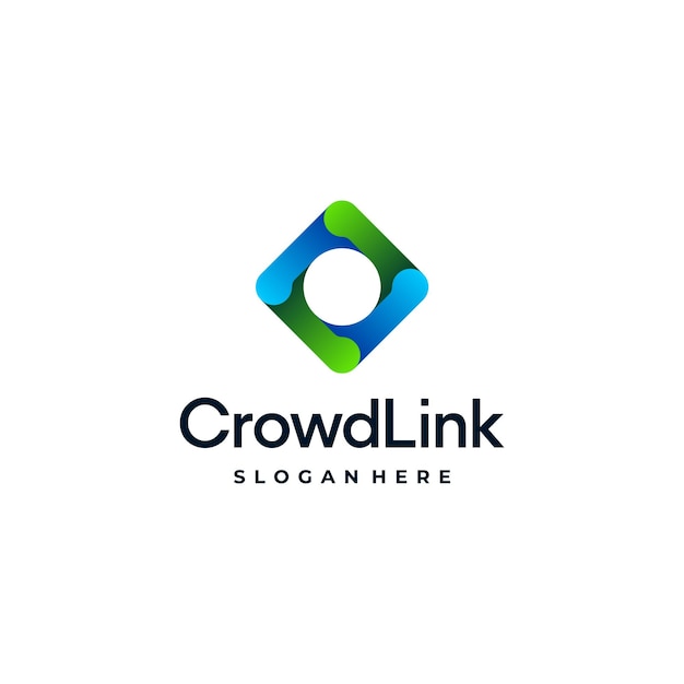 Crowd Link Circle And Square Logo Design Inspiracja