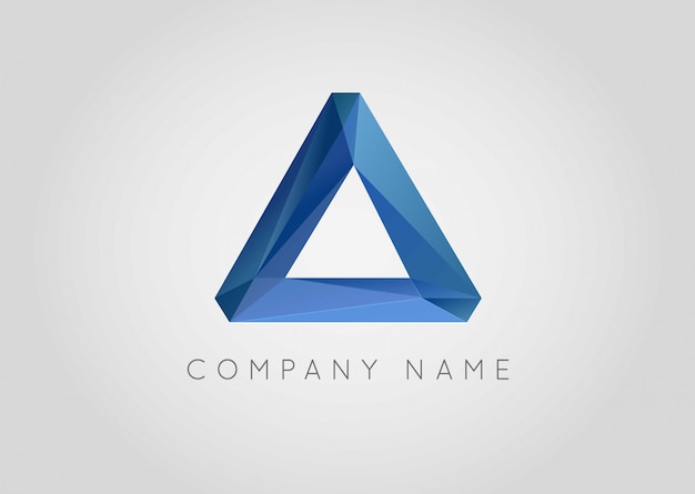 Crystal Triangulated Gem Logo