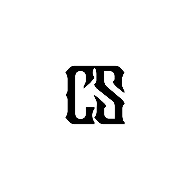 CS monogram logo projekt list tekst nazwa symbol monochromatyczne logotyp alfabet znak proste logo