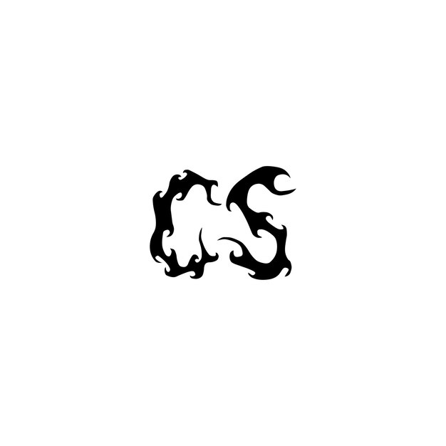 CS monogram logo projekt list tekst nazwa symbol monochromatyczne logotyp alfabet znak proste logo