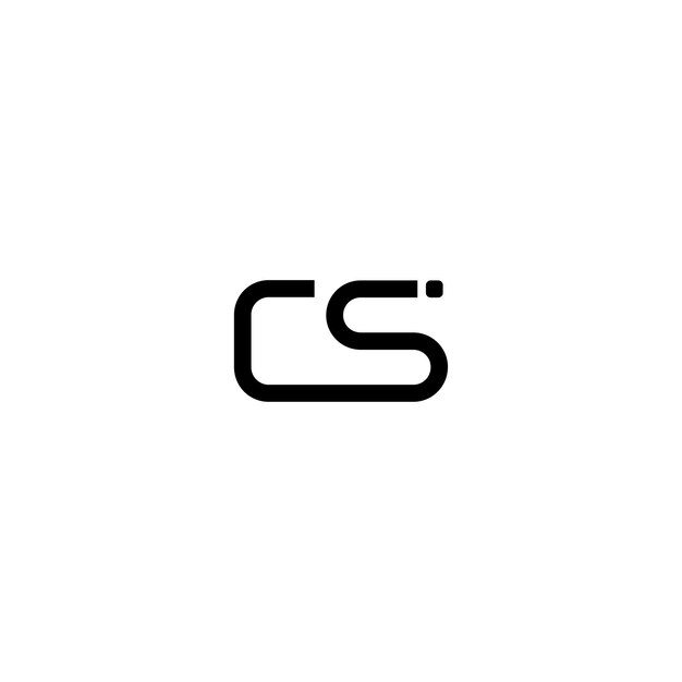 CS monogram logo projekt list tekst nazwa symbol monochromatyczne logotyp alfabet znak proste logo