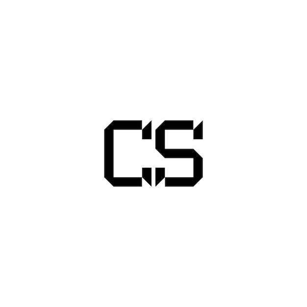 Plik wektorowy cs monogram logo projekt list tekst nazwa symbol monochromatyczne logotyp alfabet znak proste logo