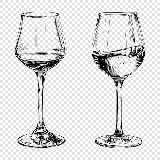 Plik wektorowy cup of wine hand drawn engraving style vector illustrations