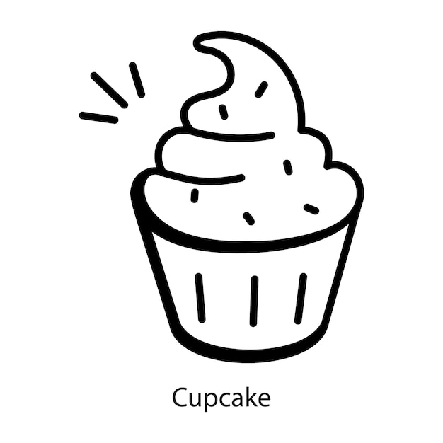 Cupcake z cupcake na nim, że mówi cupcake