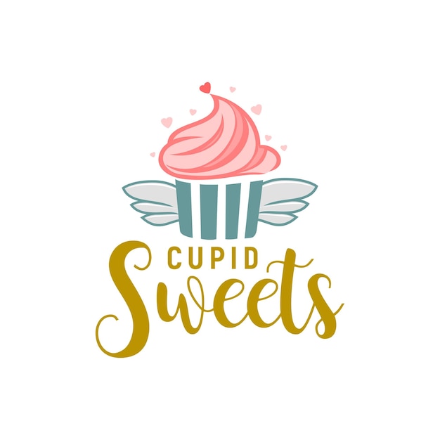 Cupid Cupcake Inspiracja Logo Piekarni