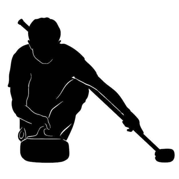 curling sport sylwetka ilustracja