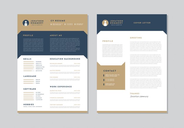 Curriculum vitae CV Resume Template Design | Personal Details for Job Application  