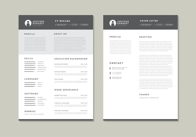 Curriculum vitae CV Resume Template Design  