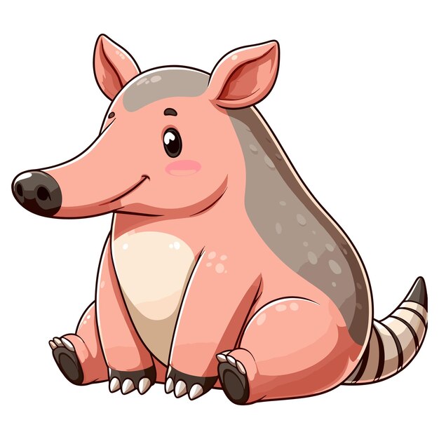 Plik wektorowy cute aardvark vector ilustracja z kreskówki