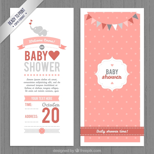 Cute Baby Shower Zaproszenia