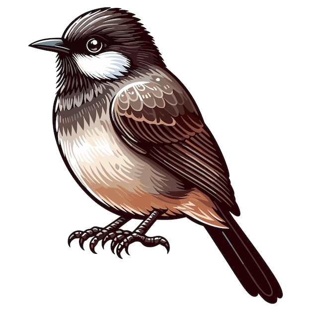 Plik wektorowy cute bulbul vector ilustracja z kreskówki