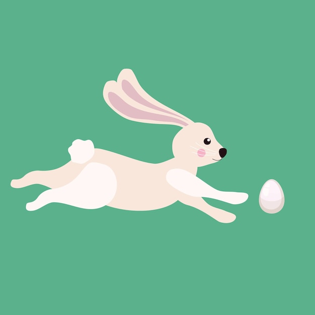 Cute Bunny Easter polowanie na jajko Edukacyjny film animowany Zabawna ilustracja Królik wielkanocny