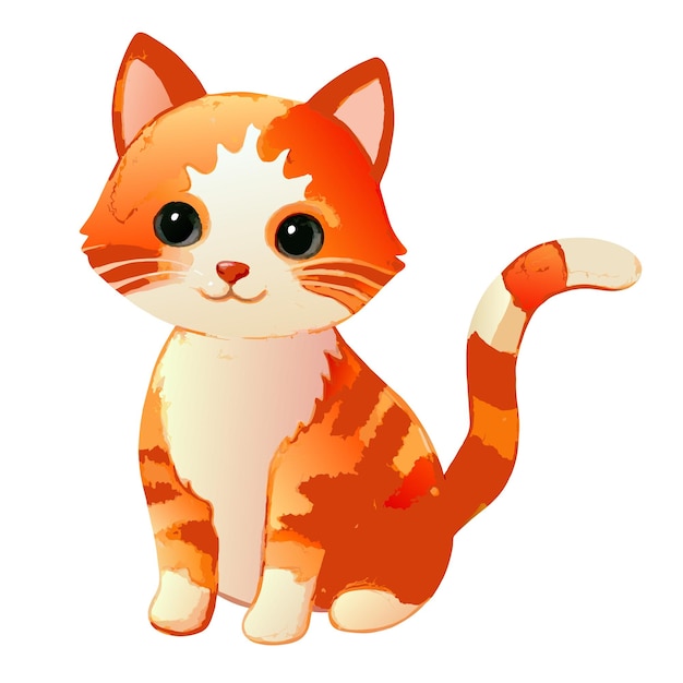 Plik wektorowy cute cat watercolor vector