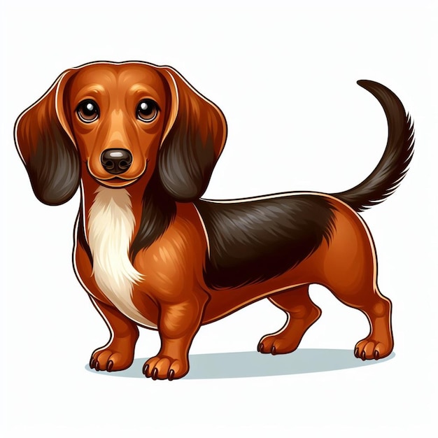 Plik wektorowy cute dachshund dogs wektor ilustracja z kreskówek