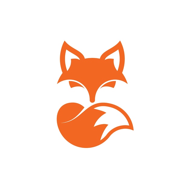 Plik wektorowy cute face fox z logo ogona