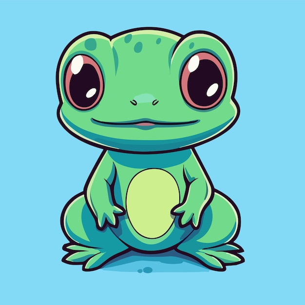 Cute Frog Cartoon Vector Illustration For Children039s Produkty Drukowanie Sublimacyjne I Więcej