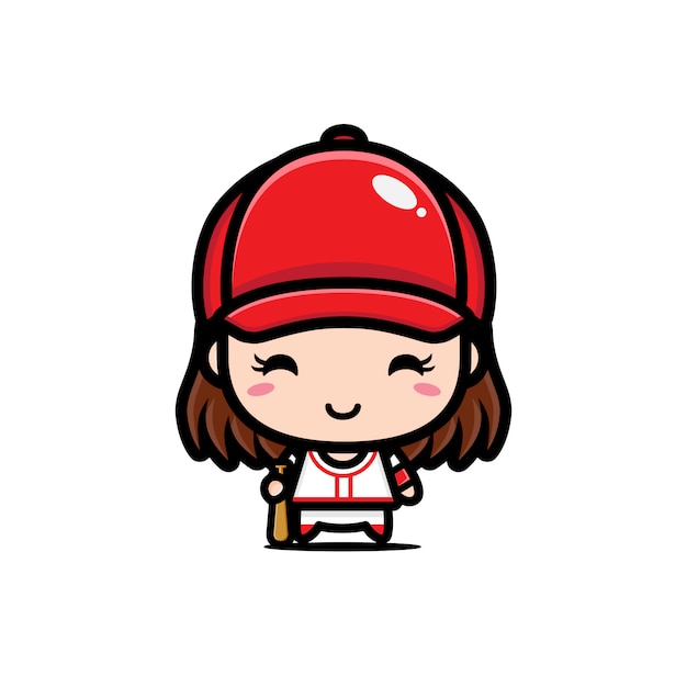 cute girl baseballista