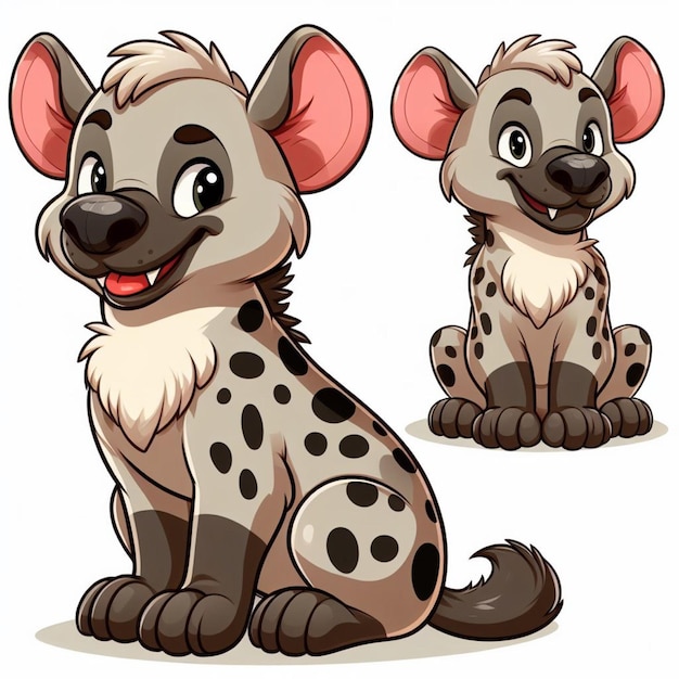 Cute Hyena Vector Ilustracja Z Kreskówek