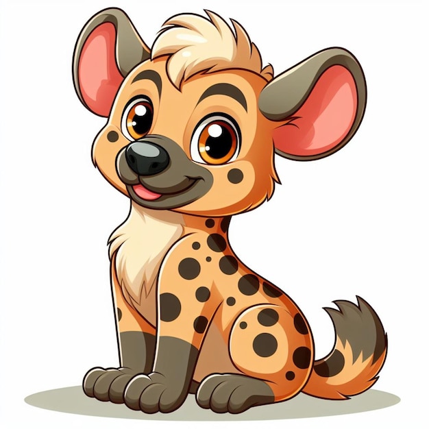 Cute Hyena Vector Ilustracja Z Kreskówek