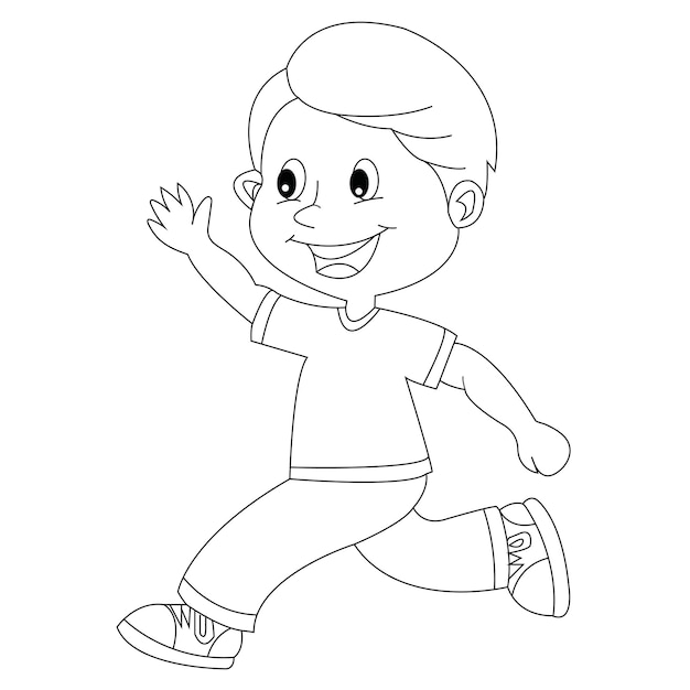 Cute Line Art Coloring Book Pagesillustration