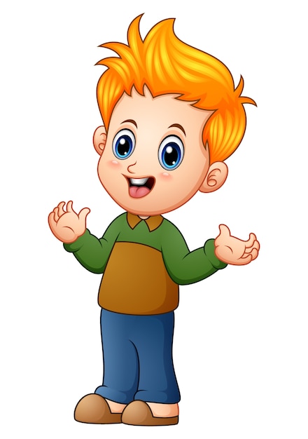 Plik wektorowy cute little boy cartoon