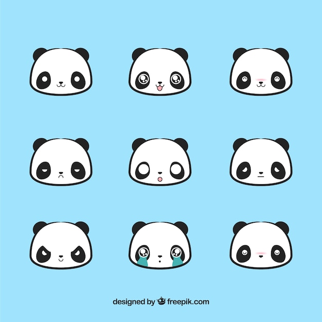 Plik wektorowy cute panda uśmiech