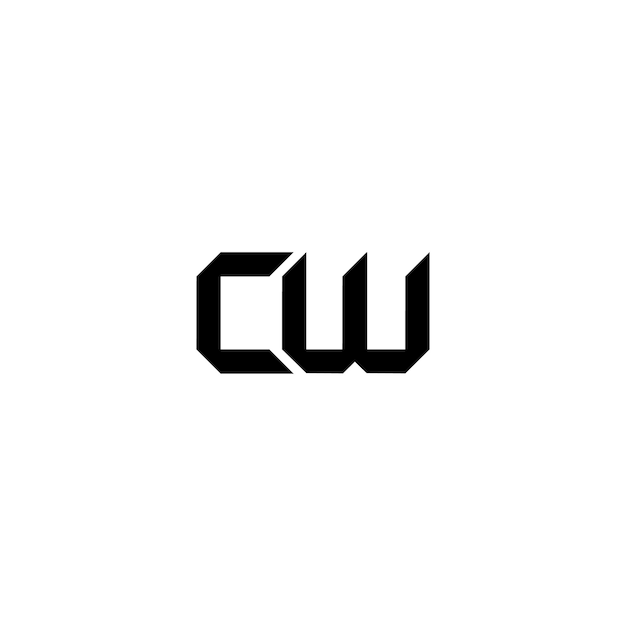CW monogram logo projekt list tekst nazwa symbol monochromatyczne logotyp alfabet znak proste logo