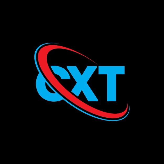Plik wektorowy cxt logo cxt litery cxt design logo inicjały cxt logotyp powiązany z okręgiem i dużymi literami monogram logo typografia cxt dla biznesu technologicznego i marki nieruchomości