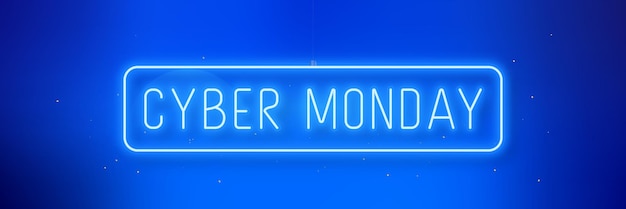 Cyber Monday Sale Szablon Projektu Wisząca świecąca Rama