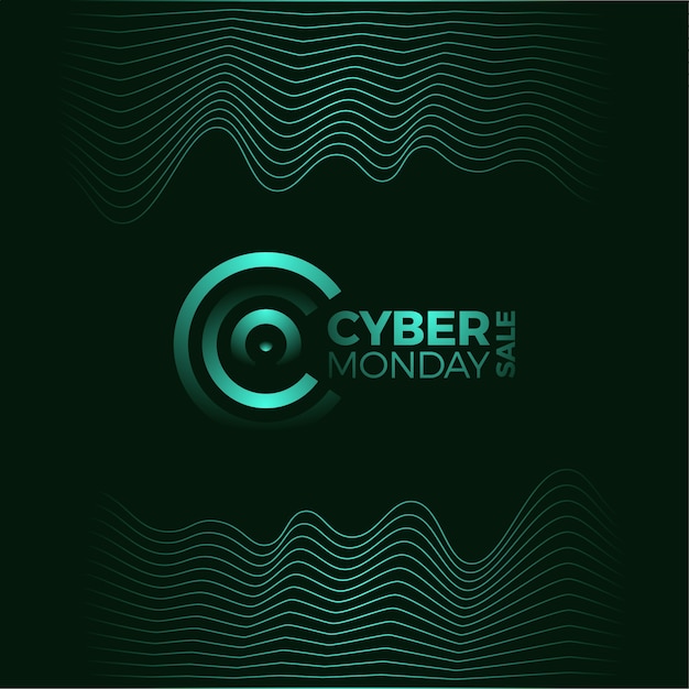 Cyber ​​poniedziałek Promocyjny Plakat Z Logo Litery C