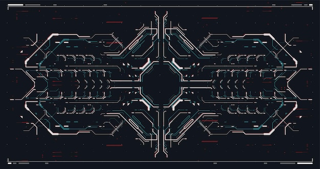 Plik wektorowy cyberkultura cyberpunk futurystyczne programowanie plakatów i hakowanie środowisk wirtualnych nowoczesna ulotka do sieci i drukowania tech abstrakcyjny szablon plakatu z elementami hud