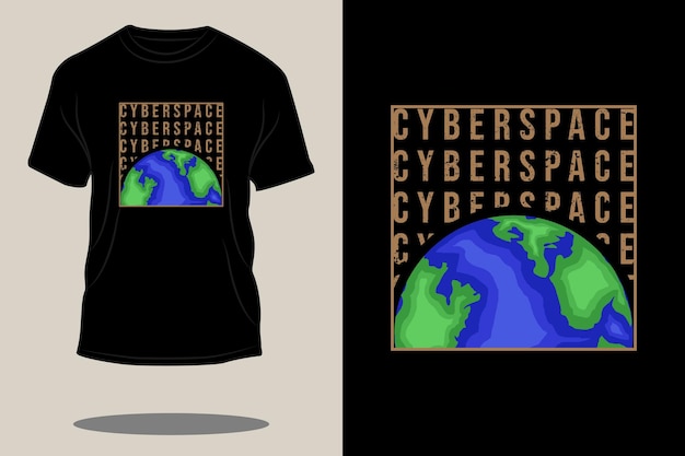 Plik wektorowy cyberprzestrzeń retro t shirt projekt