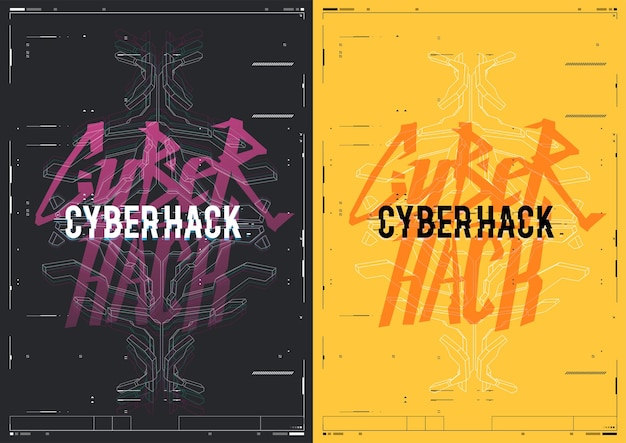 Cyberpunkowy Futurystyczny Plakat Tech Abstrakcyjny Szablon Plakatu Z Elementami Hud Nowoczesna Ulotka Do Sieci I Drukowania Hakerskiego Programowania Cyberkultury I środowisk Wirtualnych