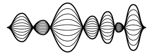 Plik wektorowy cyfrowa fala częstotliwości audio forma sygnału dźwiękowego