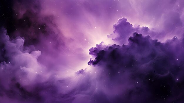 Plik wektorowy cyfrowe tło purpurowej mgławicy w kosmosie