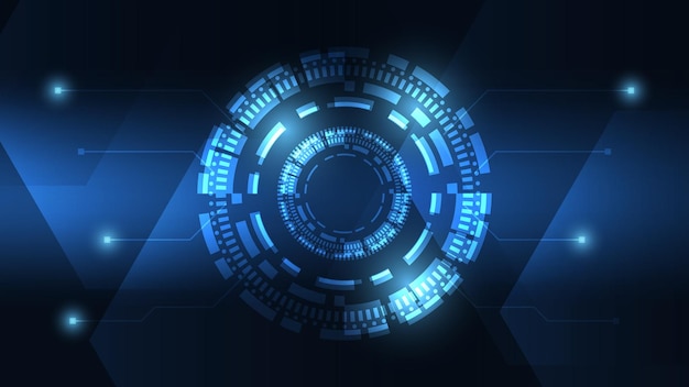 Cyfrowy ekran HUD Hi tech Circle dla nowoczesnego projektu graficznego, futurystycznego tła technologicznego