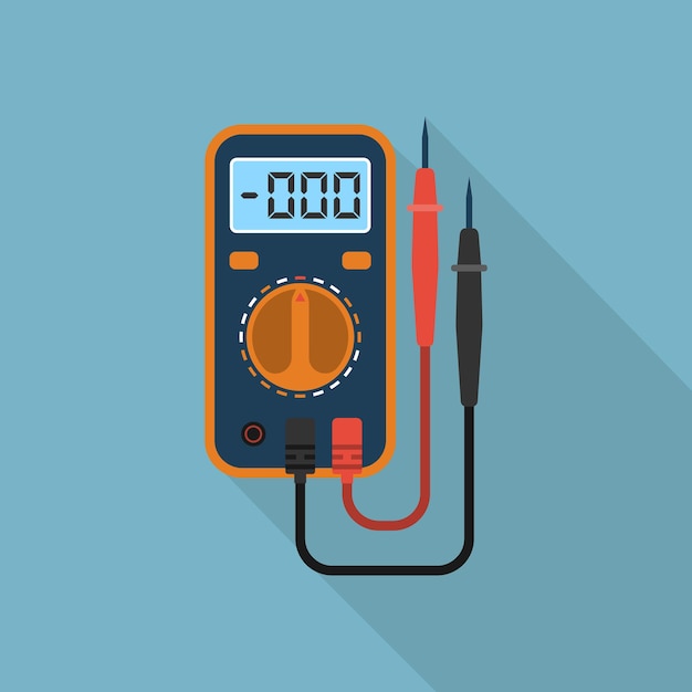 Plik wektorowy cyfrowy multimetr elektryczny przyrząd pomiarowy napięcie amperomierz omomierz ikona mocy multimetr w ...