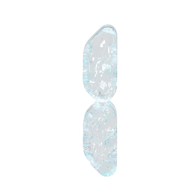 Plik wektorowy cyfrowy symbol wykonany z lodowej litery i