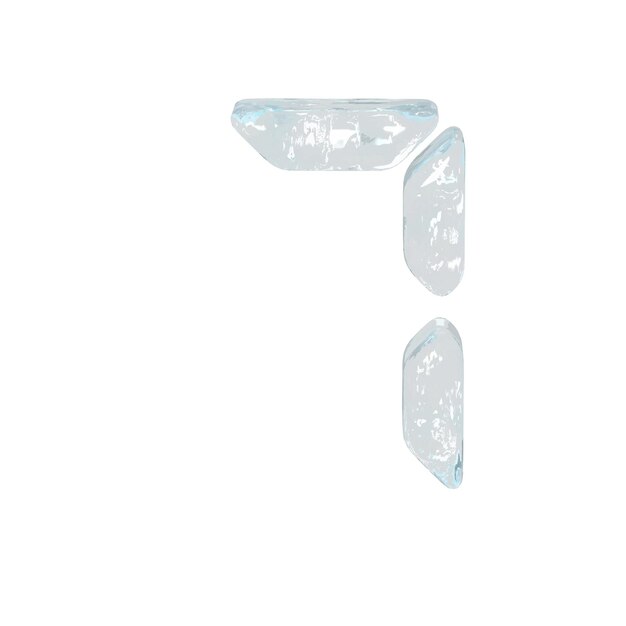 Cyfrowy symbol wykonany z lodu numer 7
