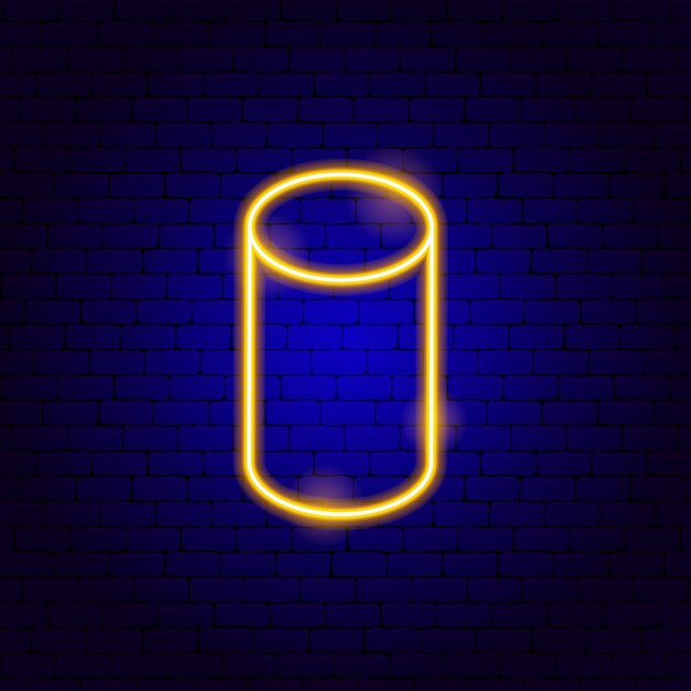 Plik wektorowy cylinder neonowy znak