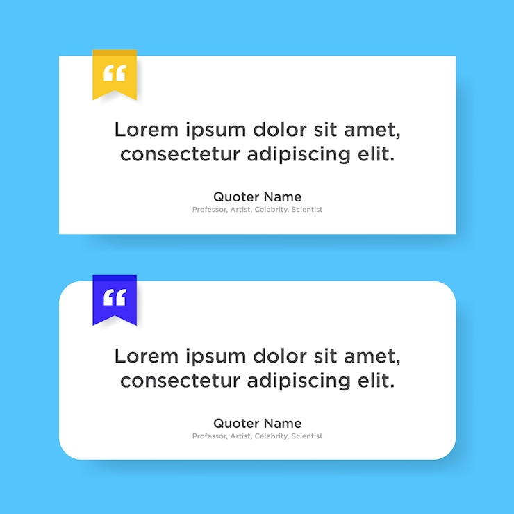 Wektor cytuj szablon z miejscem na tekst w modnym stylu papieru